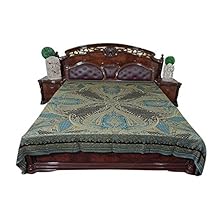 Indian Bedding King Size Bed Throw Pashmina Bedspreads Blanket