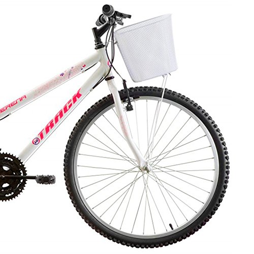 Bicicleta Feminina Serena com Cesta Aro 26 Branco - Track Bikes