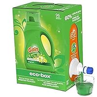 Liquid Laundry Detergent Soap Eco-Box, Ultra Concentrated High Efficiency (HE), Original Scent, 96 Loads .105 Fl Oz