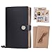 CLEARANCE SALE ! ! ! Refillable Travelers Notebook Journal - Classic Writing Vintage Journal, Premium Thick Paper, 5 Pack Inserts + 1 Rope + 2 Pieces Stickers + Box, 6.5 x 4.0 Inch