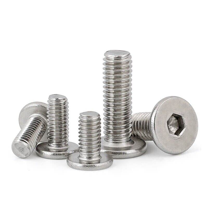 Low Profile Thin Head Stainless Steel Bolts Hex Head 10-60mm - M6 16mm / 25