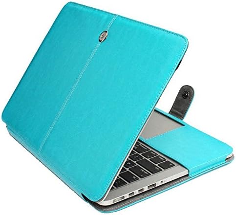 CABLEOT Premium Quality PU Leather Sleeve Folio Cover with Magnetic Closure Protective Case for Apple MacBook Air 13.3 Inch (Models: A1466 and A1369) (Blue)