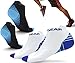 Physix Gear Sport Cycling & Running Socks with Plantar Fasciitis Support for Men & Women - Best Low Cut Athletic Socks for Boosting Stamina Circulation & Recovery - Premium Compression Ankle Socks