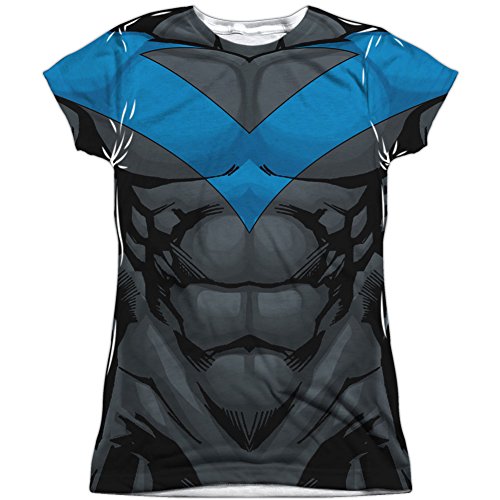 Batman Nightwing Blue Uniform (Front Back Print) Juniors Sublimation Shirt