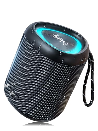 AY Tragbarer Bluetooth Lautsprecher 30W mit Licht, Musikbox Bluetooth mit Leistungsstarker Kristallklarer Klang, IPX7 Wasserdicht,AUX&TF-Karteneingang