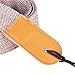 Rinastore Ukulele Strap Country Style Soft Cotton Linen & Leather Shoulder Strap for Ukulele Banjo Mandolin (Lt Grey-US-12)