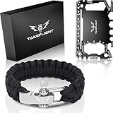Multi Tool Everyday Carry Survival Kit - Gadgets for Men Tactical Survival Gear w/Paracord Bracelet + Credit Card Tool | Birthday Gifts for Men, Men's Christmas Stocking Stuffer, Father's Day Gift