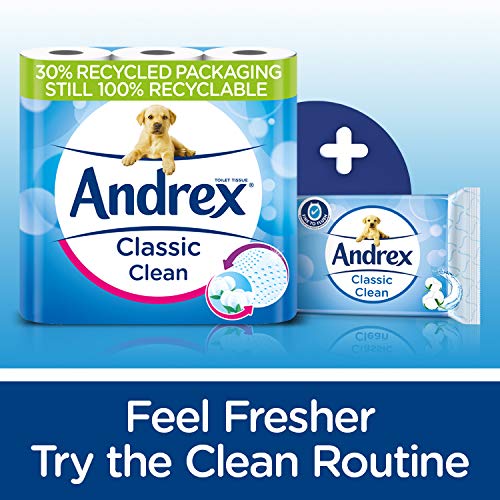 Andrex Toilet Tissue Classic Clean 16 Roll Compare Prices & Buy Online!