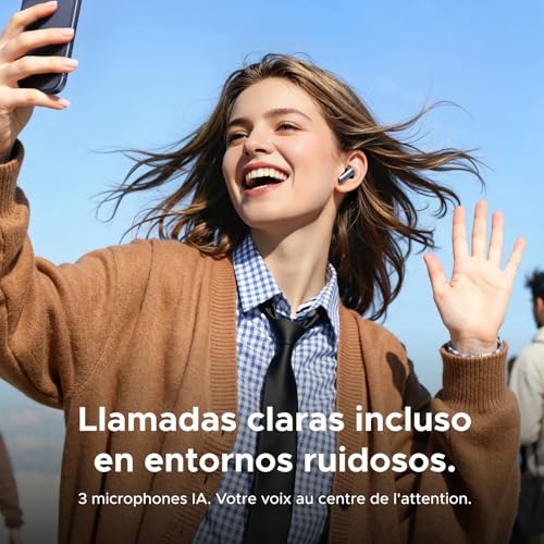 UGREEN EchoBuds Plus Audífonos Inalámbrico ANC Active Ruido Cancelación 50H | 6 Micrófonos, Hi-Res LDAC, Audio Espacial,In Ear, Bluetooth 6.0, Carga Rápida, IPX5,Deportes,Aire Libre,Fitness