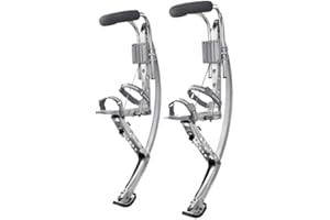 Skyrunner Adult Kangaroo Shoes Jumping Stilts Fitness Exercise (200-242lbs/90~110kg) Bouncing Shoes (Silver)