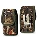 Heavy Duty Rugged CAMO Hunter Camping, Hiking, Outdoors Contractor Vertical Canvas Case for Kyocera Dura XV, XA, with Belt Loop, Metal Clip and Velcro Closure