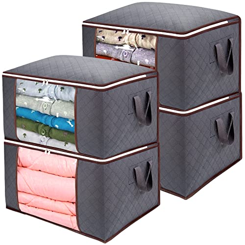 Anyoneer Under Bed Storage Bins With Lids 38" x 16" x 5.9" Gray