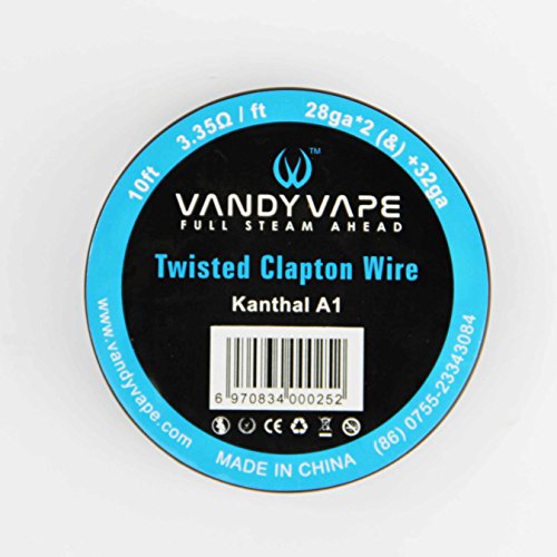 Clapton Twisted Wire Kanthal A1 28awg x 2+ 32awg by Vandy Vape - 3 Metre Spool