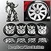 Transformers Decepticon 4 Pcs Wheel Emblems High Quality - 60mm/ 2.36