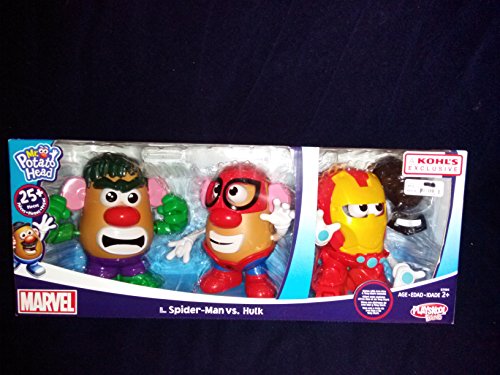 Limited Edition Kohls Exclusive Marvel Mr. Potato Head 3 Figures (Iron Man, Spider Man, Hulk)