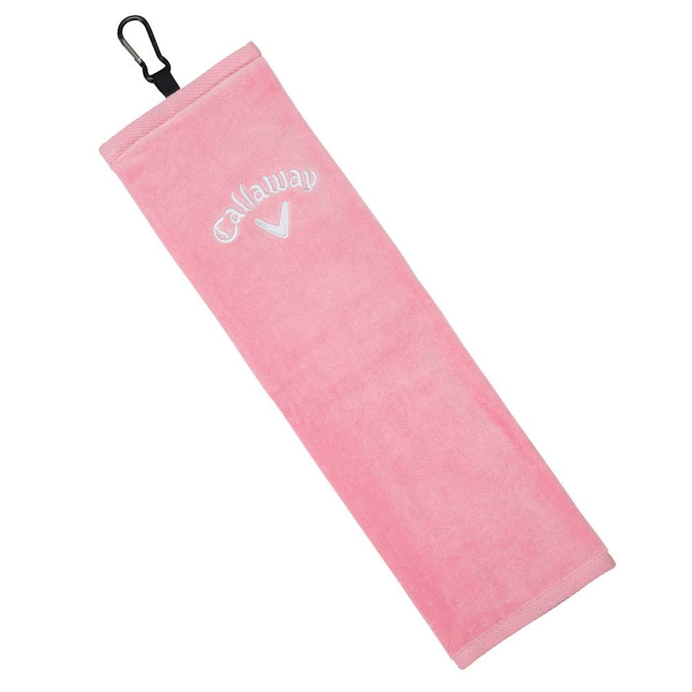 Callaway Golf Trifold Towel, Pink, 16 x 21 Inches