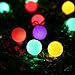 LUCKLED Christmas String Lights, 21ft 50 LED Solar String Lights, Outdoor Lighting String for Home Garden Patio Wedding Party Yard Xmas Trees Holiday Christmas and Halloween Decorations MultiColored