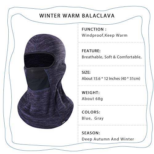 image for SAITAG Windproof Balaclava Ski Mask Cold Weather Keep Wram Face Mask f