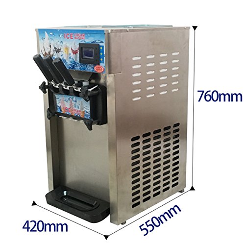Ice Cream Machine Commercial 1200W Soft Serve Ice Cream Machine LCD Display Ice Cream Maker Sorbet/ Frozen Yogurt / Gelato/ with 3 Flavor 110V (210022) - Thumbnail 7