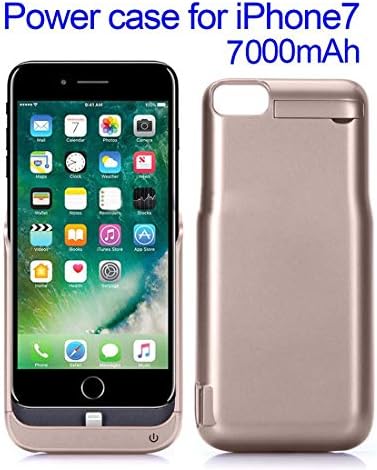 Biaba Collection iPhone 7/6s/6 Battery Case 7000 mAh Power Bank Premium Quality External Backup Battery Charger Cover -6 & 7 (Golden)