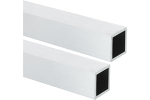 MECCANIXITY Aluminum Square Tubing,1.18"x1.18"x14" Long 0.08" Wall Thick 6063 Aluminum Square Tube Seamless Structural Metal Profile Hardware for Construction DIY Home Decor Furniture 2pcs
