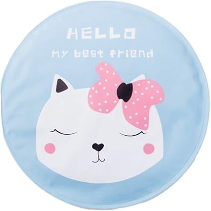 Finerwi Dessin Animé Mignon Impression Chat Tapis Dété Gel