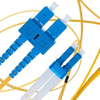 LC to SC Single Mode Fiber Patch Cord (Insensitive) - Duplex - 2M - UPC/UPC - 9/125um OS2 100G - Beyondtech PureOptics Cable Series