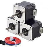 STEPPERONLINE Nema 17 Stepper Motor Bipolar 1.5A 42Ncm 42x42x38mm 1.8deg 4 Wires with 1m Cable and Connector (1 Pack)
