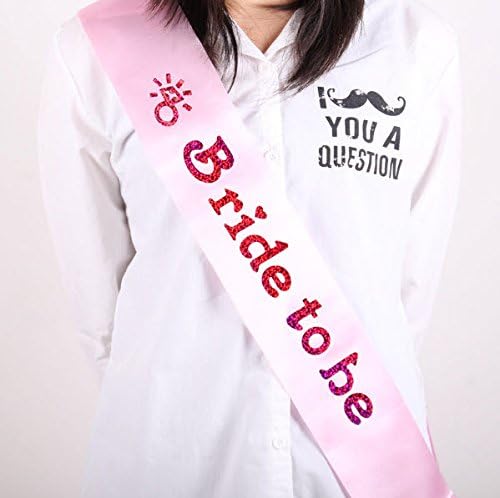 Pink Bride To Be Bachelorette Party Sash - Hen Party Sash - Bride Glitter Sash