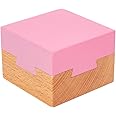 DC-BEAUTIFUL Wooden Magic Box Brain Teaser Box, Pink Secret Gift Box Impossible Puzzle Box for Birthday Valentines