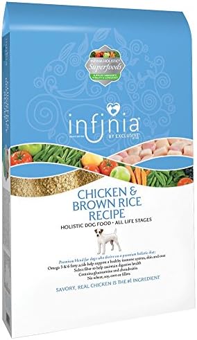 Infinia | Chicken and Brown Rice Dog Food | Nutritionally Complete 5 Pound (5 lb) Bag