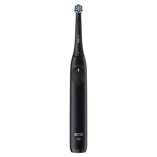 ORAL-B IO SERIES 2 RECHARGEABLE ELECTRIC POWERED TOOTHBRUSH STARTER KIT, NIGHT BLACK WITH 2 BRUSH HEADS – AUTOMATIC PRESSURE SENSOR TO PROTECT GUMS – 3 MODES – 2 MIN TIMER