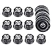 10pcs Adjustable Rotate Button Potentiometer Control Knobs and 10pcs 0-100 Scale Sheet
