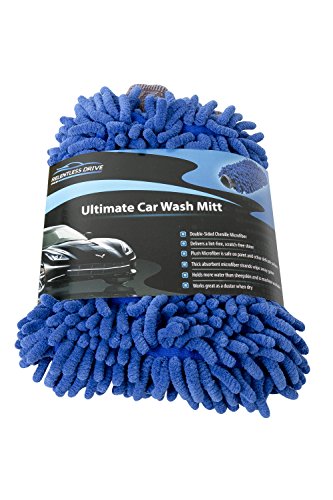 Ultimate Car Wash Mitt - Premium Chenille Microfiber Wash Mitt - Wash Glove - Lint Free - Scratch Free - Regular Size