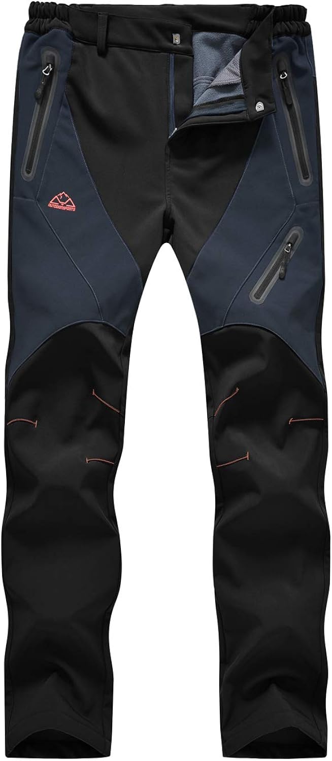Rdruko Women's Waterproof Windproof Fleece Lined Warm Hiking Ski Snow Insulated Pants: Clothing