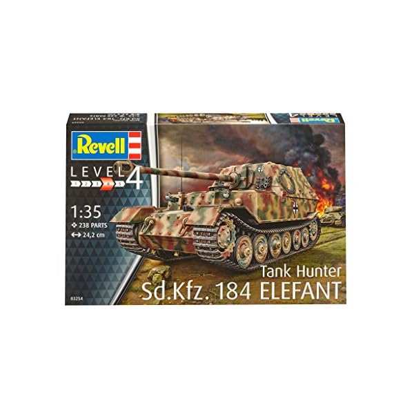 Revell Modellbausatz Panzer 1:35 - Sd.Kfz.184 Tank Hunter ELEFANT im Maßstab 1:35, Level 4, originalgetreue Nachbildung… – Bild 3