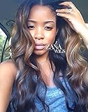 ZANA Body Wave Brazilian Human Hair Wigs for Black Women Glueless Lace Front Wigs Two Tone Ombre Color