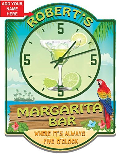 Redeye LaserworksMargarita Bar Always Five O'clock Wall Clock - Personalized