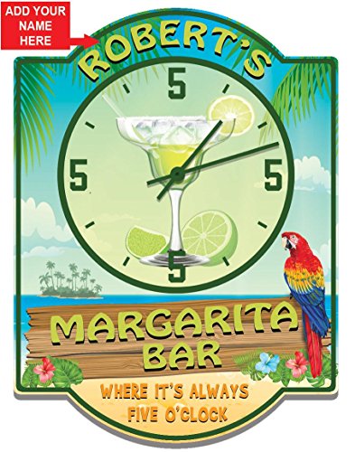 Redeye LaserworksMargarita Bar Always Five O'clock Wall Clock - Personalized