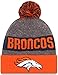 New Era Denver Broncos 2016 Sport Pom Knit Hat On-Field Logo Block 12268