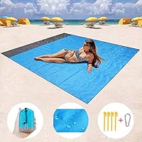 CLAIERY Beach Blanket, Sand Free Picnic Outdoor Mat- Large 7.9