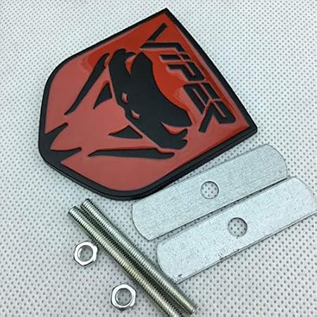 Amazon Co Jp Wanix 自動車車両viperバイパーコブラ金属のロゴのステッカーパーソナライズされたステレオスコピック3dボディマーク装飾グリル Color Black Red ベビー マタニティ