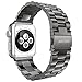 Arteck 38mm Stainless Steel Strap Wrist Metal Apple Watch Band Replacement w/Metal Clasp for iWatch Apple Watch All Models 38mm (Space Gray)