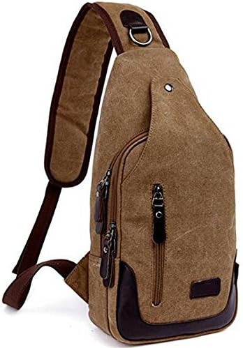 SYJO Chest Pack Crossbody Bag Classic Vintage Canvas Casual Chest Bag Rucksack