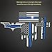 Reflective American Thin Blne Line Falg,Coross,Punisher Skull Decal Stickers (Thin Blue Iine(4-Pack))