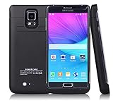 Novpeak BBI55B 4800mAh External Power Bank Charger Backup Battery Case with Kickstand for Samsung Galaxy Note 4 - Black
