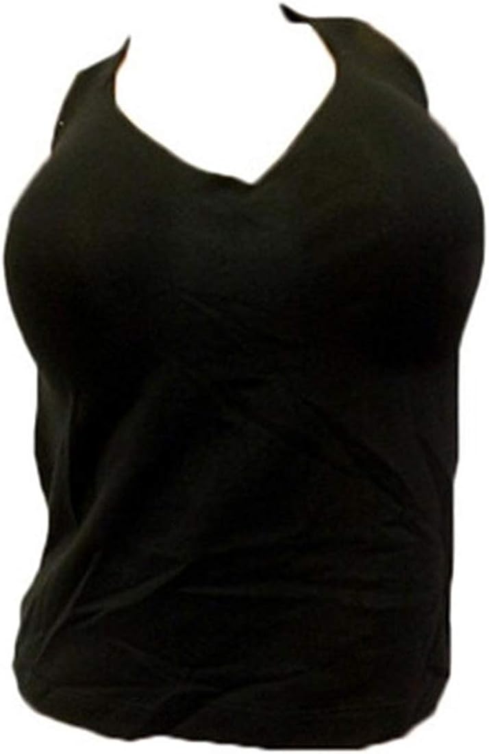 Plus size halter tops with built in bra Clearance