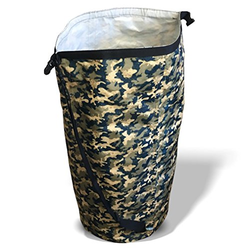 Lightning Deal Today! Extra Large & Tough Laundry Hamper - Waterproof Heavy Duty Nylon Washing Basket for Student Dorms, Sports, Camping & Fishing Trips. Makes Carrying All Your Dirty Gear A Cinch!