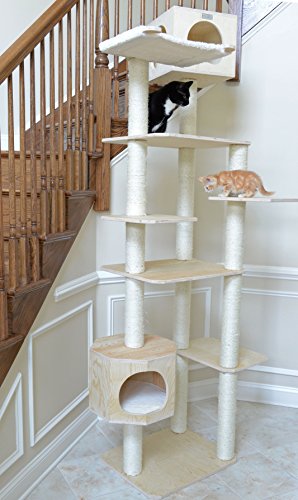Armarkat 89 inch Premium Solid Wood Cat Tree Tower