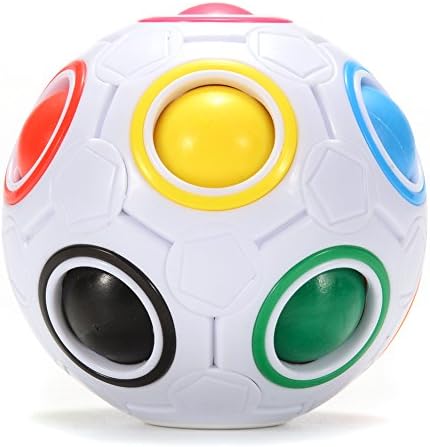 ThinkMax Magic Ball Rainbow, 3D Puzzle Cube Fidget Balls for Kids